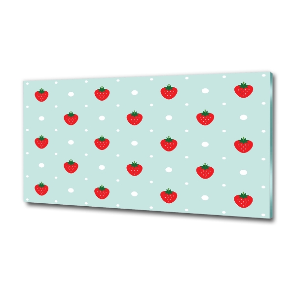 Fotoobraz na ścianę szklany Ikony truskawek