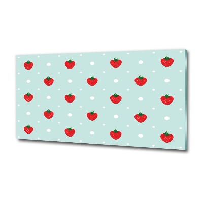 Fotoobraz na ścianę szklany Ikony truskawek