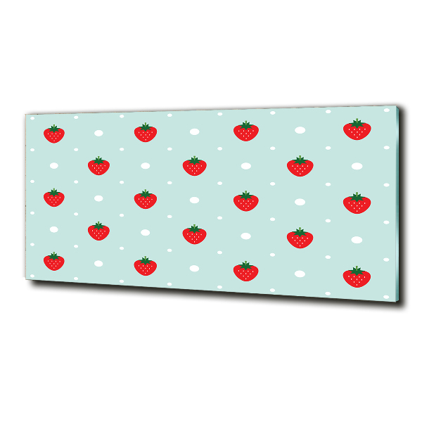 Foto en cristal de alta calidad con impresión uv horizontal Iconos de fresa