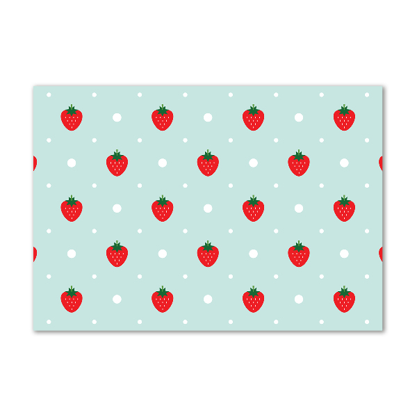 Foto en cristal de alta calidad con impresión uv horizontal Iconos de fresa