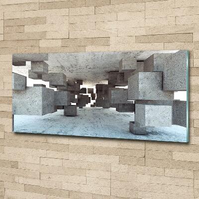 Foto en cristal de alta calidad con impresión uv horizontal Cubos de hormigón