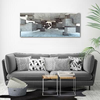 Foto en cristal de alta calidad con impresión uv horizontal Cubos de hormigón