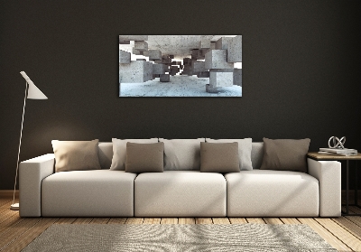 Foto en cristal de alta calidad con impresión uv horizontal Cubos de hormigón