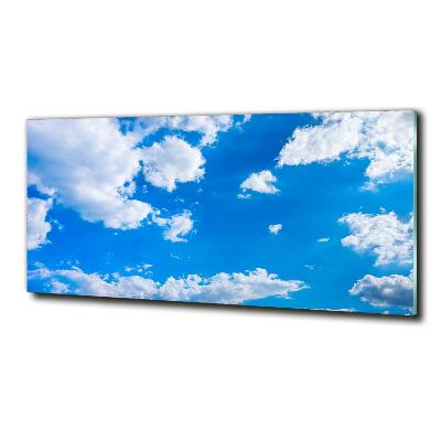 Foto en cristal de alta calidad con impresión uv horizontal Nubes en el cielo