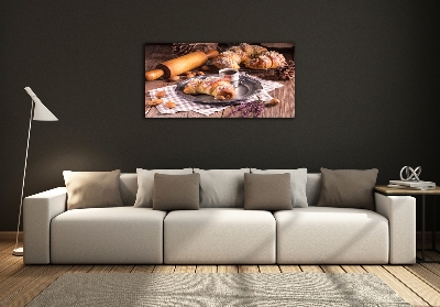 Cuadro de cristal templado moderno horizontal Cruasanes