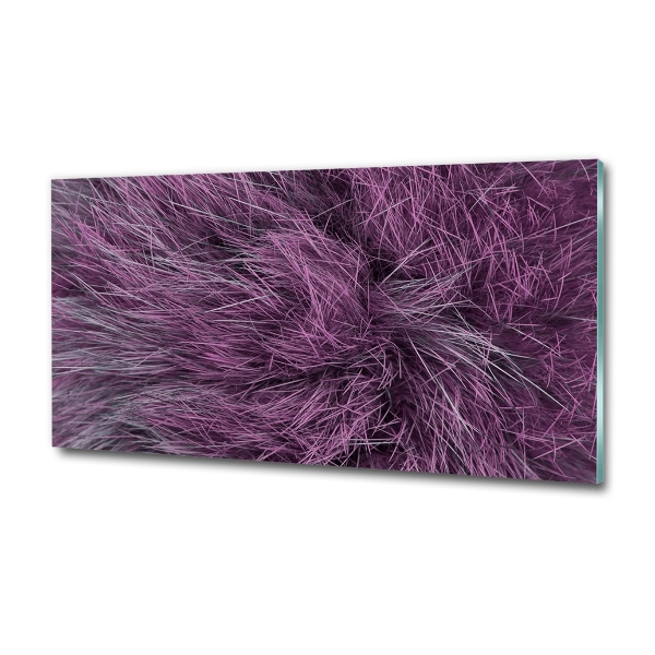 Cuadro de cristal templado moderno horizontal Pelaje rosa