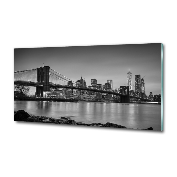 Cuadro de cristal templado moderno horizontal Nueva York
