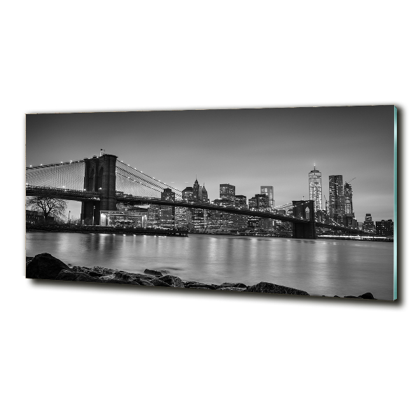 Cuadro de cristal templado moderno horizontal Nueva York