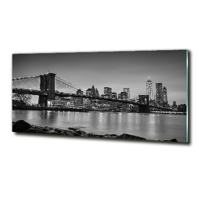 Cuadro de cristal templado moderno horizontal Nueva York