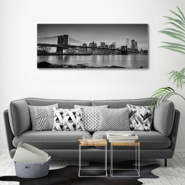Cuadro de cristal templado moderno horizontal Nueva York