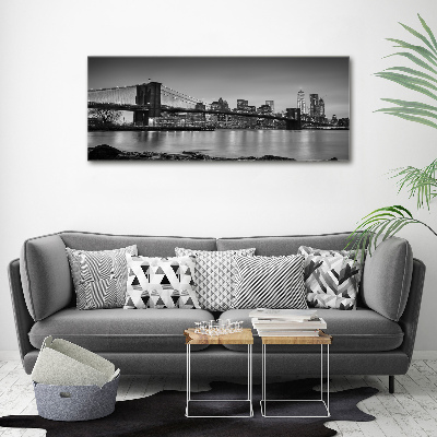 Cuadro de cristal templado moderno horizontal Nueva York