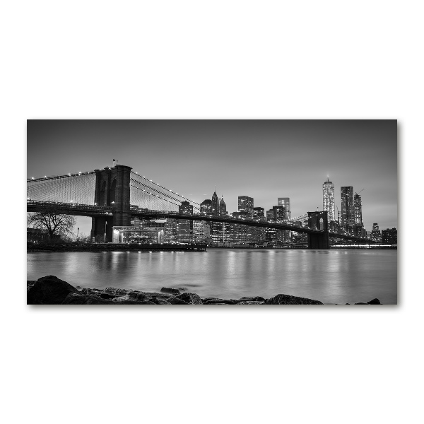 Cuadro de cristal templado moderno horizontal Nueva York