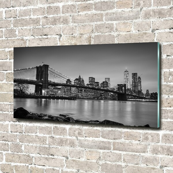 Cuadro de cristal templado moderno horizontal Nueva York