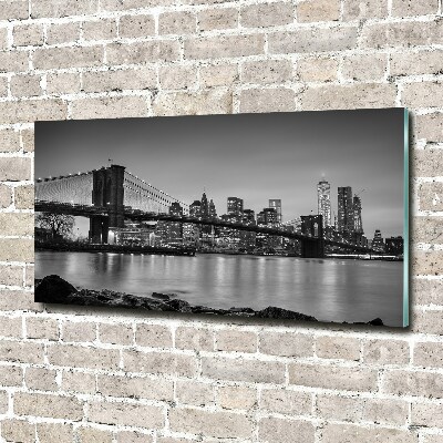 Cuadro de cristal templado moderno horizontal Nueva York