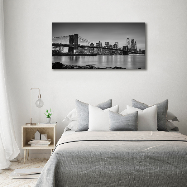 Cuadro de cristal templado moderno horizontal Nueva York