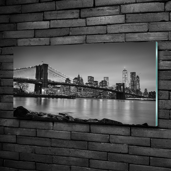 Cuadro de cristal templado moderno horizontal Nueva York