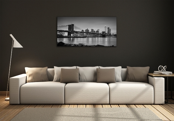 Cuadro de cristal templado moderno horizontal Nueva York