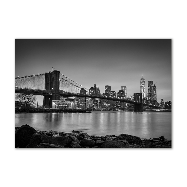 Cuadro de cristal templado moderno horizontal Nueva York