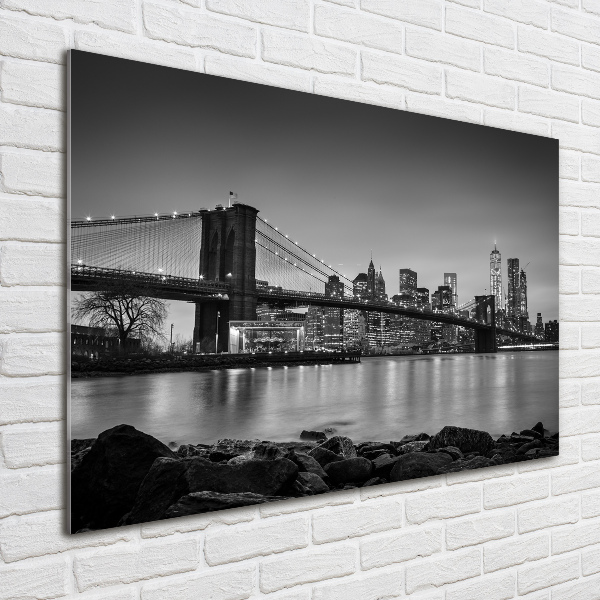 Cuadro de cristal templado moderno horizontal Nueva York