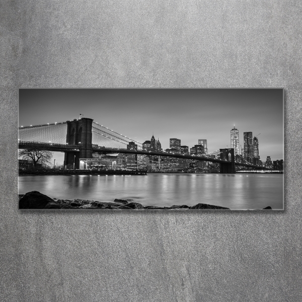 Cuadro de cristal templado moderno horizontal Nueva York