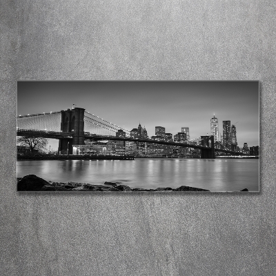 Cuadro de cristal templado moderno horizontal Nueva York
