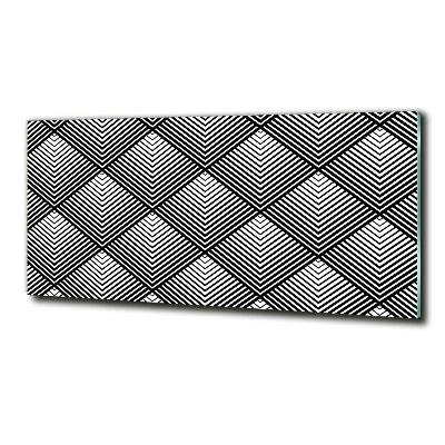 Impresión en cristal con acabado brillante horizontal Fondo geométrico