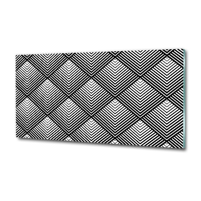 Impresión en cristal con acabado brillante horizontal Fondo geométrico