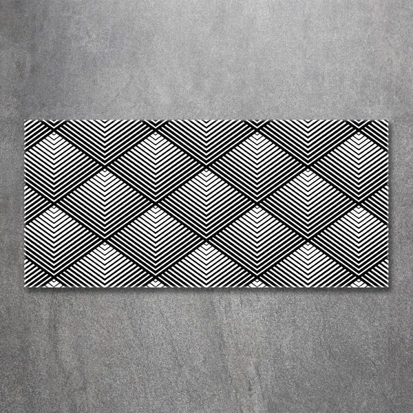 Impresión en cristal con acabado brillante horizontal Fondo geométrico