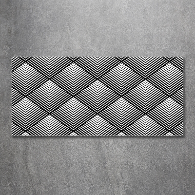 Impresión en cristal con acabado brillante horizontal Fondo geométrico