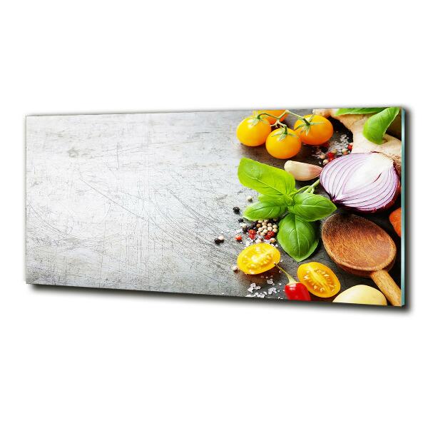 Foto en cristal de alta calidad con impresión uv horizontal Verduras