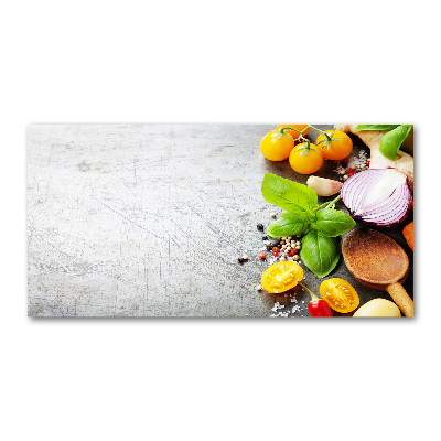 Foto en cristal de alta calidad con impresión uv horizontal Verduras