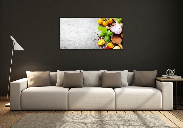 Foto en cristal de alta calidad con impresión uv horizontal Verduras