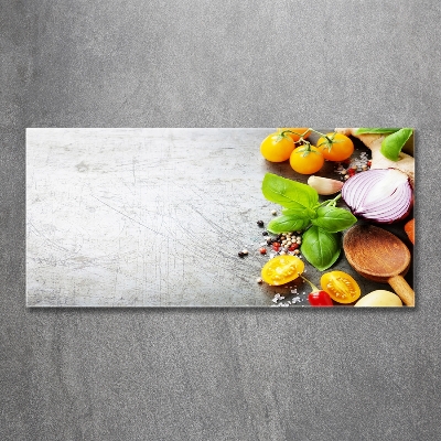 Foto en cristal de alta calidad con impresión uv horizontal Verduras