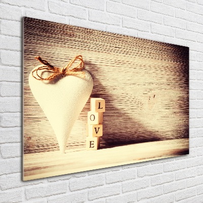 Foto en cristal de alta calidad con impresión uv horizontal Amar