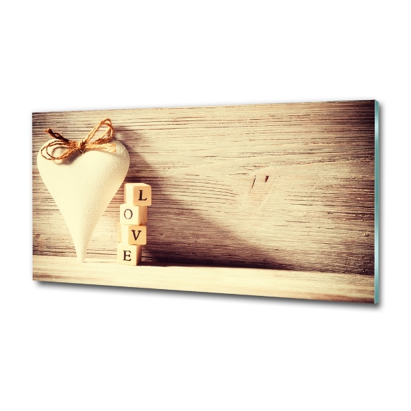 Foto en cristal de alta calidad con impresión uv horizontal Amar