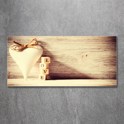 Foto en cristal de alta calidad con impresión uv horizontal Amar