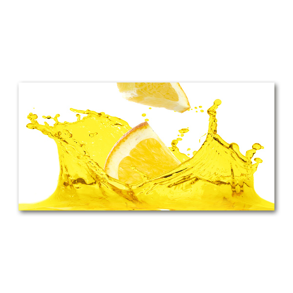 Impresión en cristal con acabado brillante horizontal Rodajas de limón