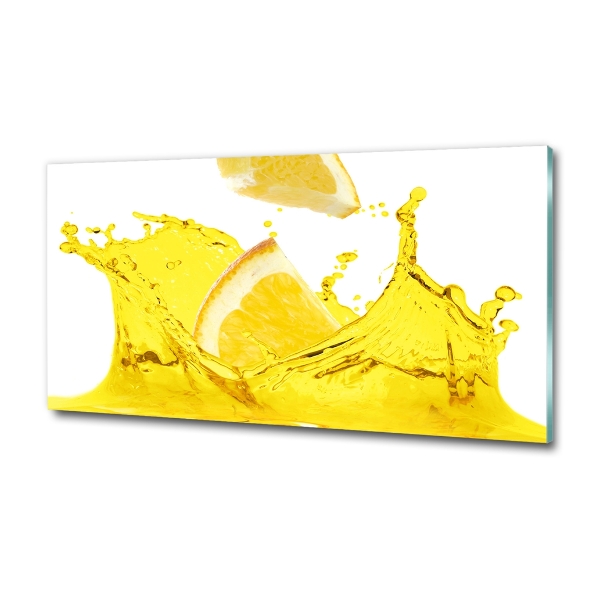 Impresión en cristal con acabado brillante horizontal Rodajas de limón