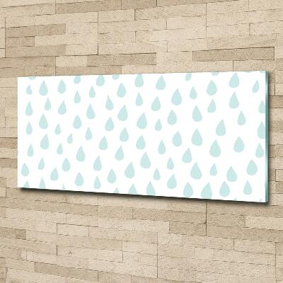Cuadro de cristal templado moderno horizontal Gotas