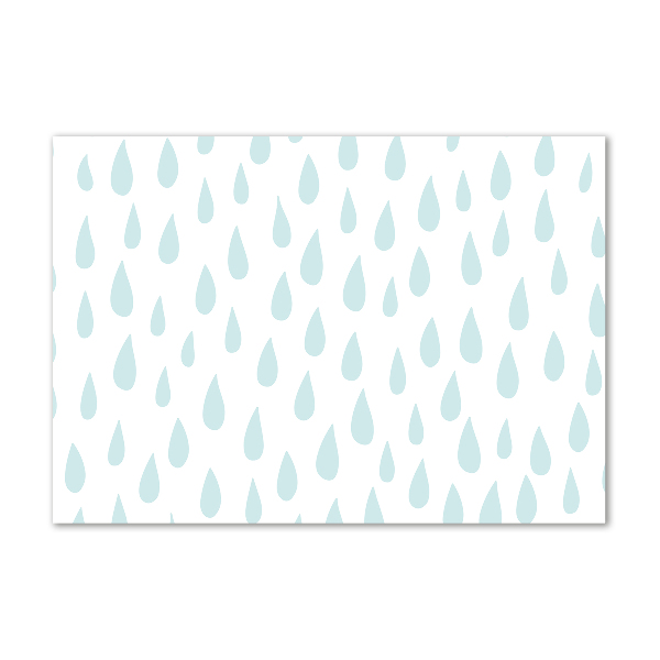 Cuadro de cristal templado moderno horizontal Gotas