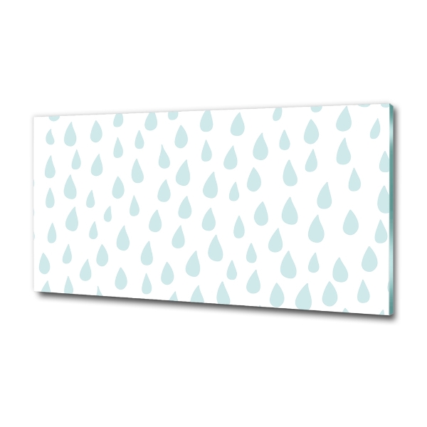Cuadro de cristal templado moderno horizontal Gotas