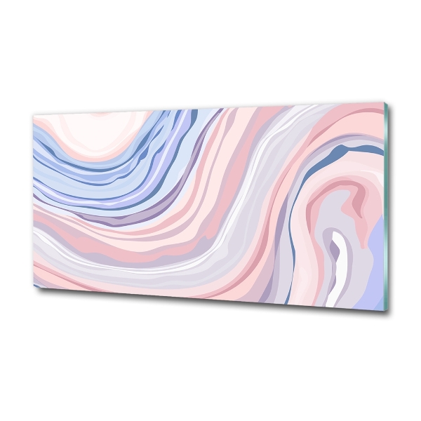 Impresión en cristal con acabado brillante horizontal Ondas abstractas