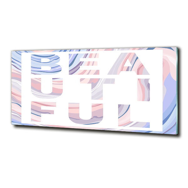 Impresión en cristal con acabado brillante horizontal Hermoso