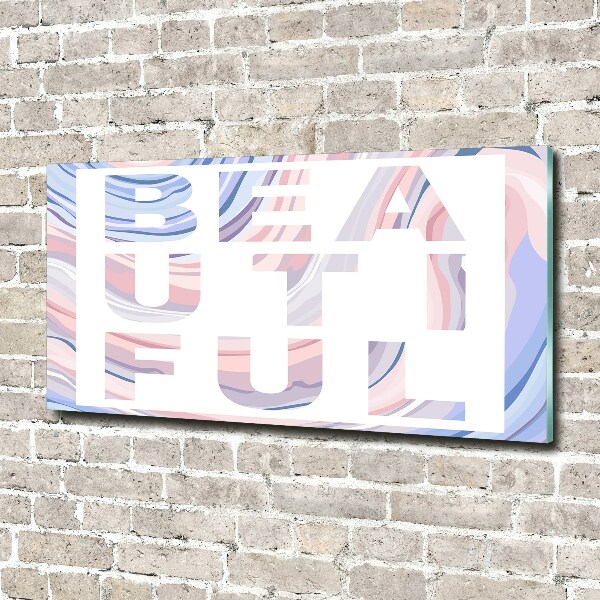 Impresión en cristal con acabado brillante horizontal Hermoso