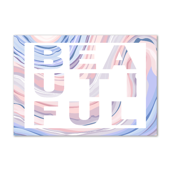 Impresión en cristal con acabado brillante horizontal Hermoso