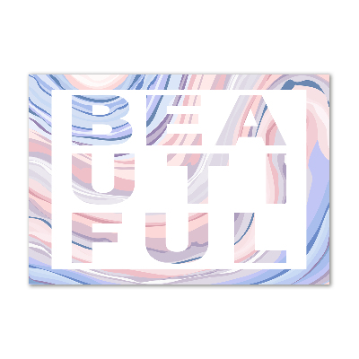 Impresión en cristal con acabado brillante horizontal Hermoso