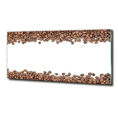 Cuadro decorativo de vidrio para salón horizontal Granos de café