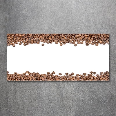 Cuadro decorativo de vidrio para salón horizontal Granos de café