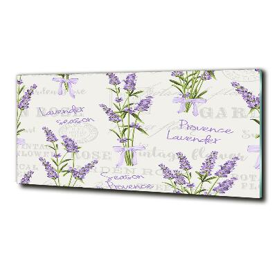 Cuadro de cristal templado moderno horizontal Lavanda