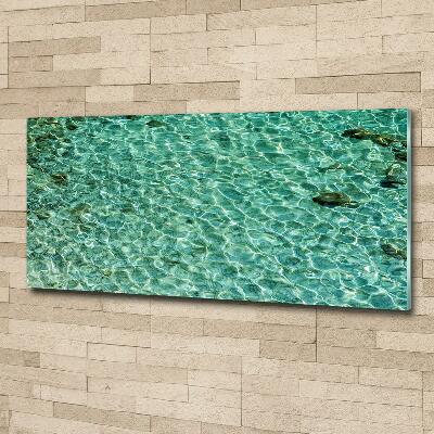 Cuadro decorativo de vidrio para salón horizontal Agua clara